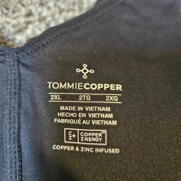 NWT Tommie Copper Black Shoulder Support Bra With Zipper 2XL Compression - Picture 8 of 13